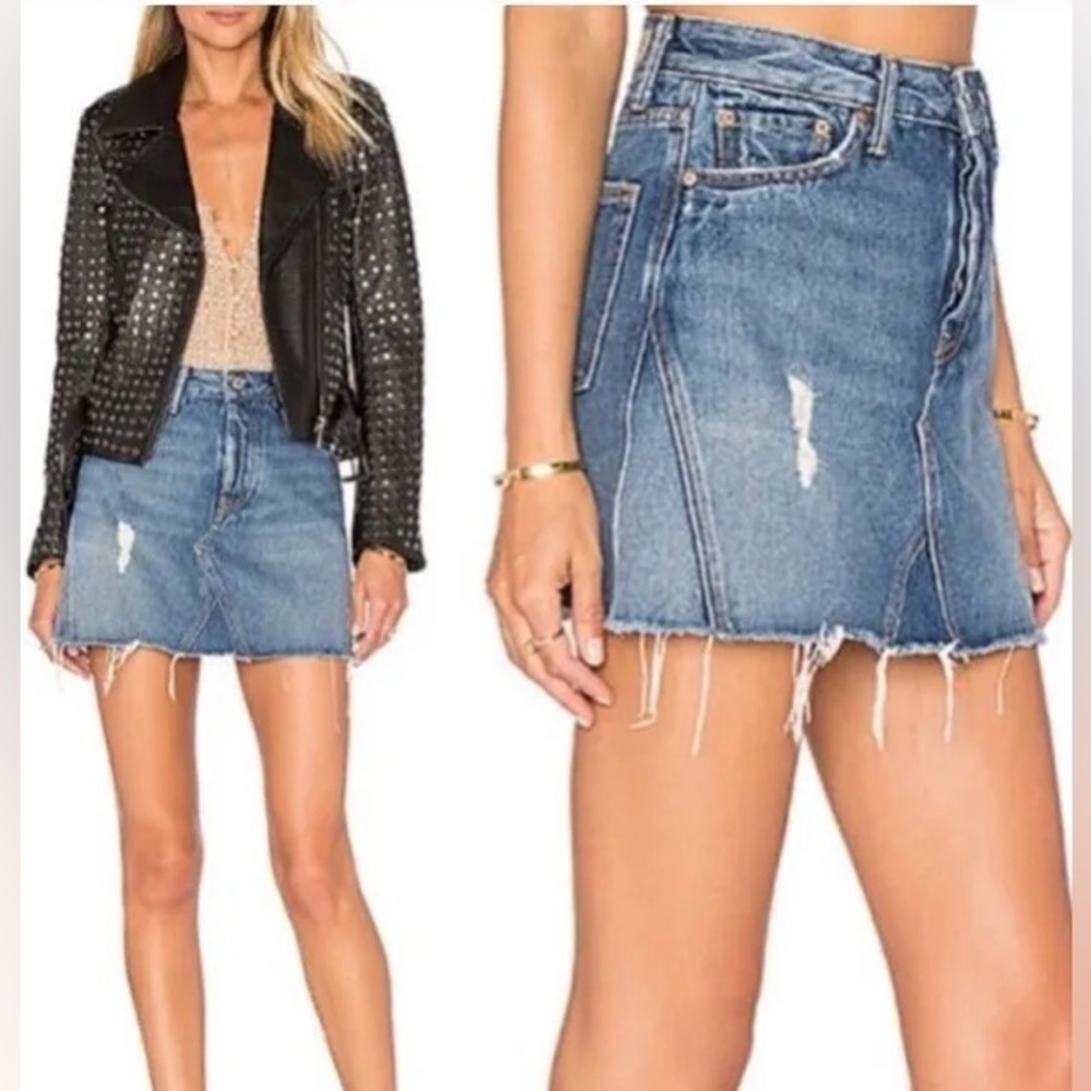 Grlfrnd Denim Eva Skirt Size 28